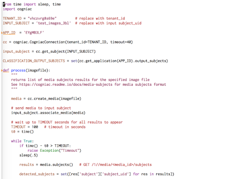 C# code example