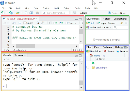 R code example