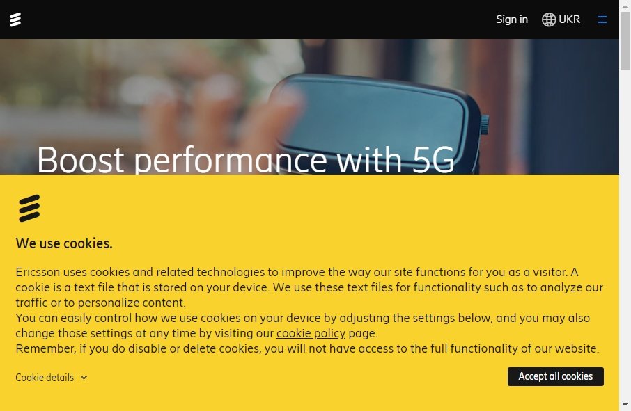 Telecom Website Design 6