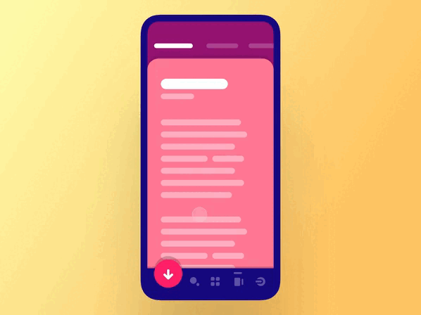 mobile menu design - bottom