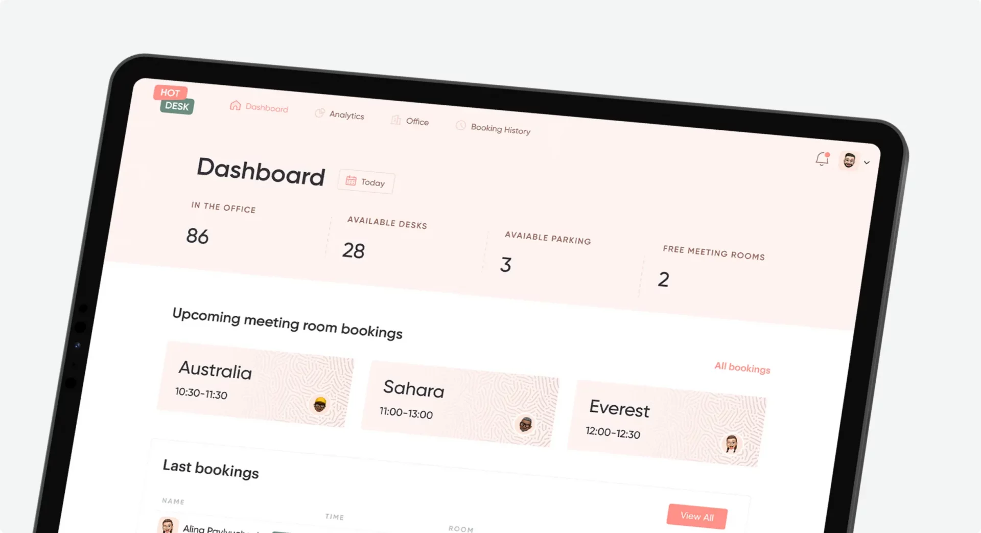 Hot-desk booking app