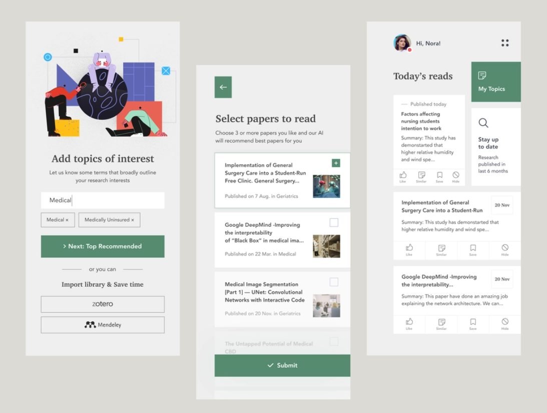 R Discovery app concept
