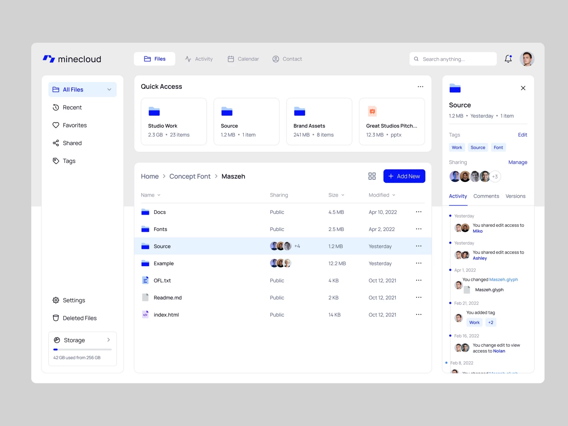 Example of a custom-made cloud-based data storage systems from Fireart