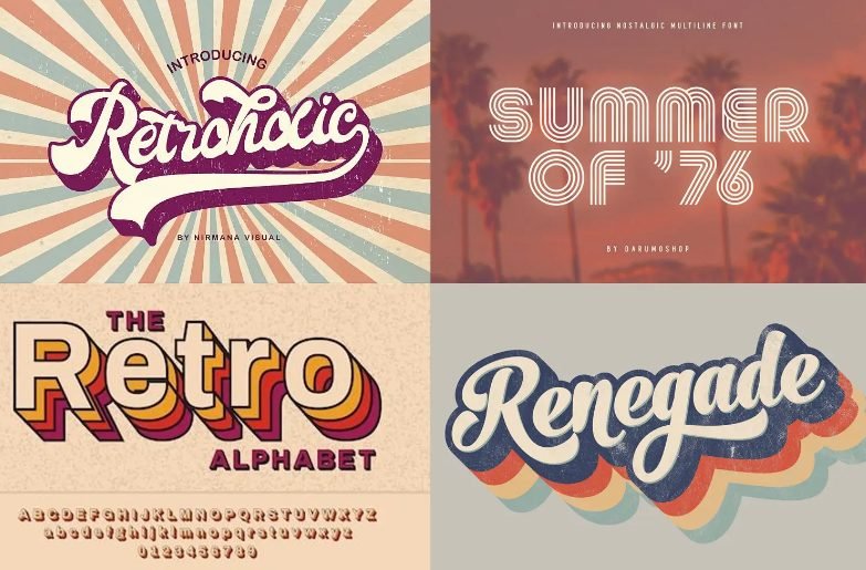web design styles - retro